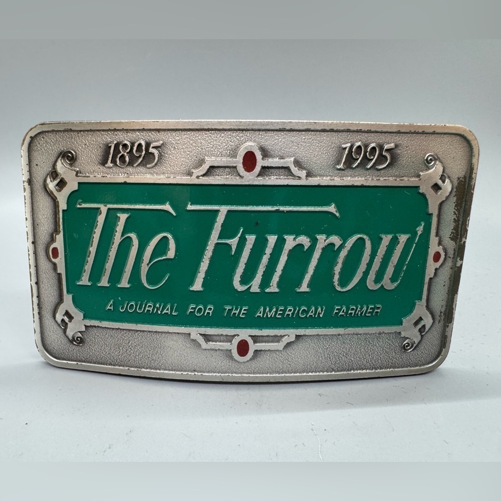 JOHN DEERE Belt Buckle ’THE FURROW’ 1895-1995